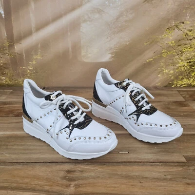 Alba Moda Schuhe Größe 36 37 41 Sneaker Schnürschuhe Weiß Schwarz Plateau - Bild 1 von 4