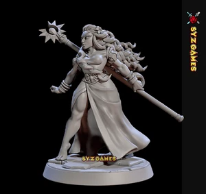 Genevieve of the Enchanted Lake Cleric Pinup Fantasy Miniature DnD RPG Tabletop - Picture 1 of 3