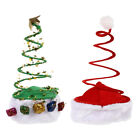 2 Pcs Xmas Headwear Prop Christmas Santa Elf Hat Miss Sequins Spring