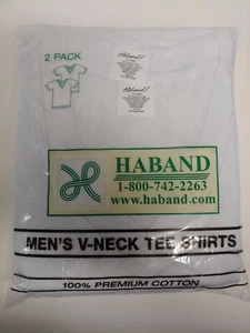 Camisetas de colección Haband para hombre cuello en V paquete de 2 talla 5X A2 - Imagen 1 de 2