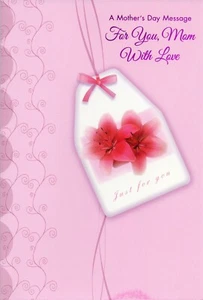 Elegant MOTHER'S DAY Card FOR MOTHER Pink With Love by Robinson Cards + Envelope - Picture 1 of 4
