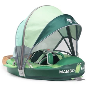 HECCEI Mambobaby Float with Canopy Crocodile Baby Pool Swim Float Non-Inflatable - Picture 1 of 7