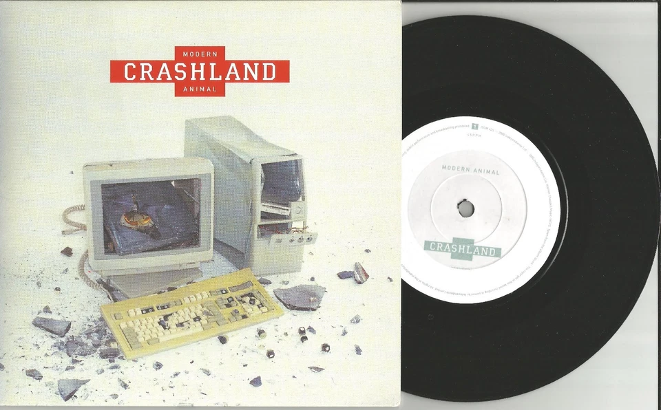 CRASHLAND Modern w/ UNRELEASED NERVES / BLONDIE Remake Cover UK 7 INCH Vinyl  - Image 1 of 1