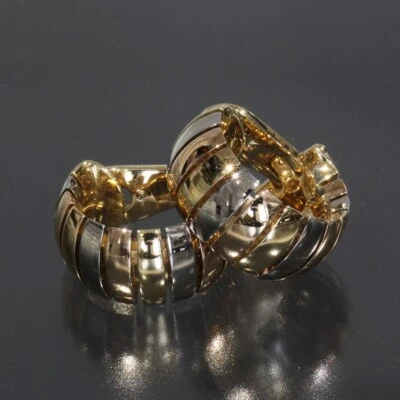 极为罕见卡地亚三色耳环 Au750 K18YG PG WG 27.8 克 E1433 — 第 1/4 张图片