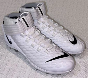 NIKE Force Savage Pro 2 White Black Molded Football Cleats Mens 8 8.5 10 10.5 16 - Picture 1 of 12