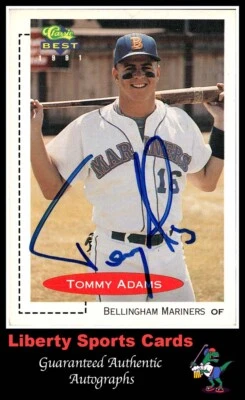 1991 Classic Best Tommy Adams #430 Authentic Autographed Card Bellingham Mariner - Image 1 of 2