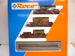 ROCO 41086 H0 Set carro a cremagliera con quattro veicoli militari dell'esercito tedesco - Foto 1 di 5