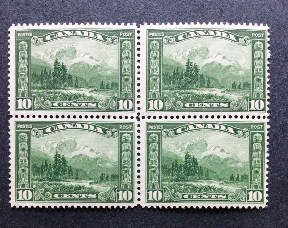 BroadviewStamps Canada #155 MNH F block.  Some tiny gum stuck down spots. CV$130 - Image 1 of 2