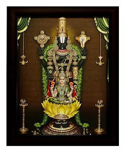Nueva pintura Tirupati Balaji - madera, 27x30,5x1 cm, multicolor AU - Imagen 1 de 3