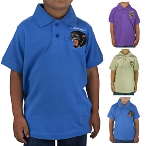 Camiseta polo de manga corta Ed Hardy 100 % algodón para niños pequeños - Imagen 1 de 16