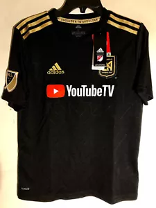 ADIDAS MLS YOUTH JERSEY LOS ANGELES FC LAFC BLACK SZ M - Picture 1 of 2