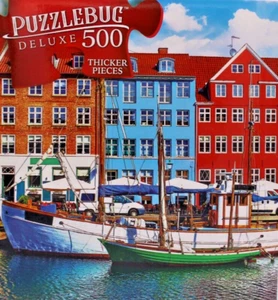 500 Pieces Jigsaw Puzzle Nyhavn Canal Copenhagen Denmark 20X12 Puzzlebug Deluxe - Picture 1 of 3