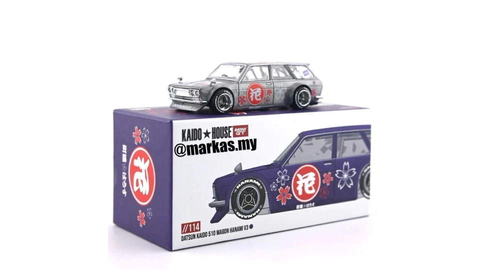¡PERSECUCIÓN! MINI GT x KAIDO HOUSE DATSUN KAIDO 510 VAGÓN HANAMI V3 1/64 KHMG114 Foto 1 de 1