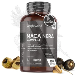 Maca Peruviana 5550Mg Alto Dosaggio, 180 Capsule (6 Mesi) Con Ginseng L Arginina - Foto 1 di 10