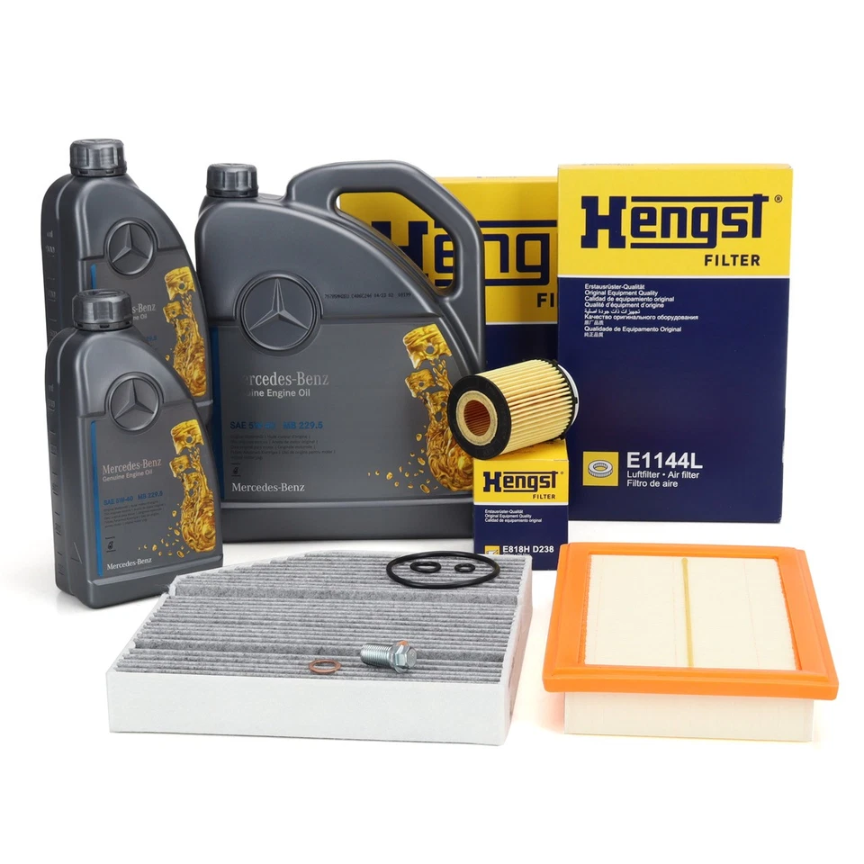 HENGST Filterset + 7L ORIGINAL 5W40 MB 229.5 für MERCEDES W205 S205 X/C253 M274 - Bild 1 von 4