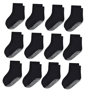 Toddler Non Slip Grip Socks 12 Pairs Baby Boy/Girl High Ankle Sticky Slipper - Picture 1 of 5