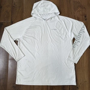 Columbia PFG Camisa con Capucha Para Hombres 2XL Blanca Omni-Sombra Manga Larga Protección Solar - Imagen 1 de 12