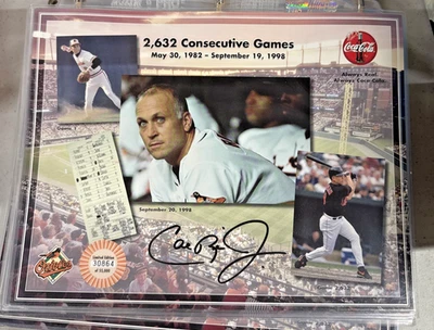Cal Ripken Jr. limited edition mini-poster celebrating 2,632 games 55,000 - Image 1 of 4