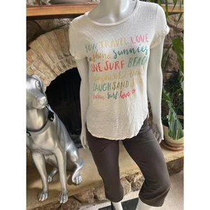 Tommy Bahama Linen Sun Travel Love Short Sleeve Shirt Women's Size Small - Picture 1 of 7
