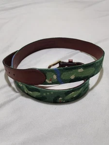 Smathers & Branson Front Nine Belt Handstitched Needlepoint Belt 38” NEW - Picture 1 of 7