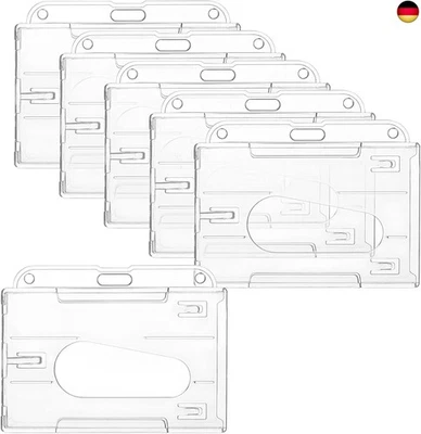 BESUCHE DEN QINGMENG-STORE qingmeng Ausweishülle Hartplastik, 6 Stück Krtenhüllen Transparente, Ka