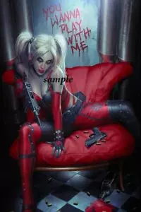 HARLEY QUINN REFRIGERATOR MAGNET MAN CAVE CHRISTMAS GIFT JOKER MARGOT ROBBIE - Picture 1 of 1