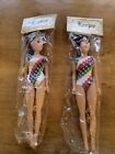 2 Vintage Karine Doll Dolls 11? Figure Unopened Packs 1983 New Old Stock