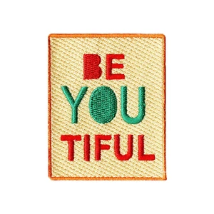 Parche bordado para planchar BE YOU TIFUL - Diseño inspirador Be Yourself - Imagen 1 de 2