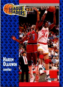 Hakeem Olajuwon 1991 Fleer #223 Basketball Card - Picture 1 of 2
