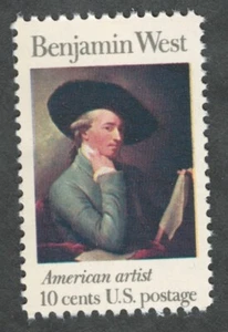 US. 1553. 10c. Benjamin West (1738-1820) Painter. Block of 4. MNH. 1975 - Picture 1 of 2