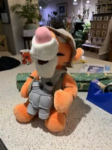 Vintage Walt Disney World Safari Tigger Plush Soft Toy With Hat And Binoculars - Picture 1 of 5