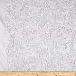 CREATION Glitter Embroidered Mesh Fabric. Lace Netting Material for Sewing Etc. - Picture 1 of 28
