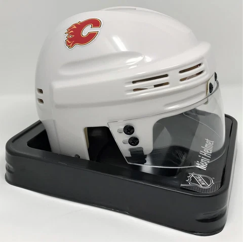 CALGARY FLAMES NHL LICENSED WHITE MINI HELMET Cover