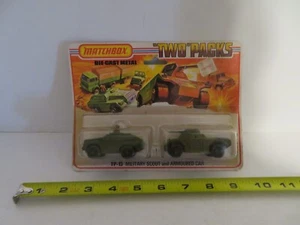 Matchbox Two Packs TP-13 Military Scout and Armoured Car 1975 MOC - Picture 1 of 8