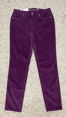 Calça de veludo feminina Seven7 tamanho 12 cintura ultra alta skinny stretch (32x29) - Imagem 1 de 4