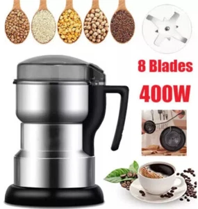 Mini Electric Coffee Grinder Grinding Milling Bean Nut Spice Matte Blender 400W. - Picture 1 of 8