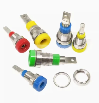 2mm 4mm Banana Socket Jack Terminal Binding Post Female Socket Connector 10/24A - image 1 of 4