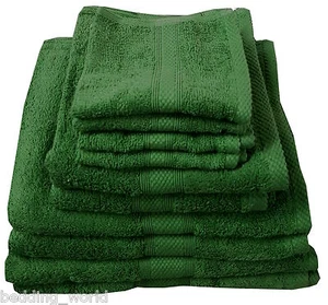 BOTTLE GREEN 500 GSM EGYPTIAN COTTON TOWELS LUXURY COMBED COTTON HAND BATH SHEET - Picture 1 of 1