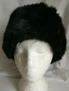SOMBRERO DE INVIERNO NEGRO ESTILO COSACO RUSO PIEL FALSA ACOLCHADO PIEL FALSA NUEVO 56 CM - Imagen 1 de 7