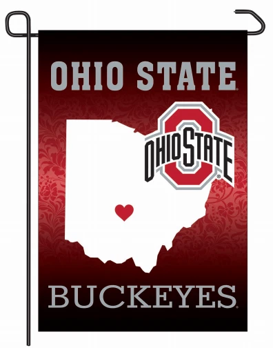 Ohio State Buckeyes 12" x 18" Premium Home State Garden Flag - Image 1 of 1