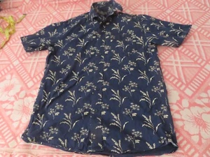 Pendleton Thomas Kay geblümtes kurzärmliges Button-Down-Hemd marineblau Herren small - Bild 1 von 11