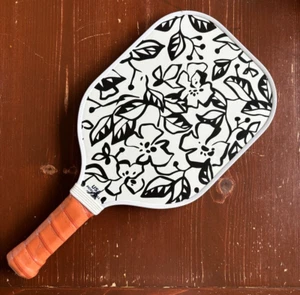 Sakar Floral Pickleball Paddle - Black Floral/Polka Dots - Picture 1 of 2