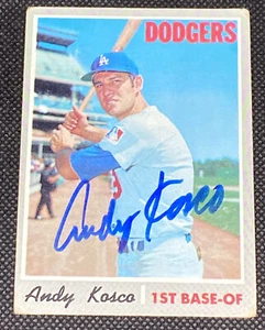 Andy Kosco Dodgers Signed Auto Autographed 1970 Topps Card #535 ~ COA - Picture 1 of 6