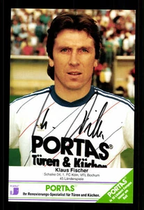Klaus Fischer Autogrammkarte DFB Vize Weltmeister 1982 Original Sign + G 34566 - Picture 1 of 2