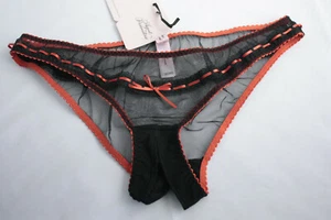 Agent Provocateur ~ ANI ~ ouvert mesh knickers BNWT black Small UK 8 AP2 - Picture 1 of 3