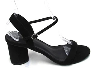 Jeffrey Campbell Ankle-Strap Block Heeled Sandal (Women's) - Black - Sz 8.5 M - Picture 1 of 7