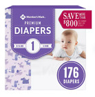Member's Mark Premium Baby Diapers (Choose Your Size) N, 1, 2, 3, 4, 5, 6, 7 