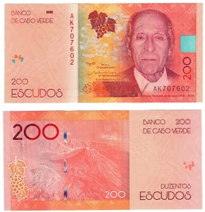 2017 Cape Verde 200 Escudos Banknote Pw76 UNC Paper Edition - Picture 1 of 1