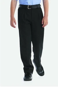 Boys Banner Plymouth Black Front Pleated Trousers School Uniform Casual Wear - Picture 1 of 1