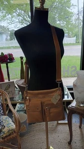 Fossil Brown Leather Crossbody Bag - Picture 1 of 6
